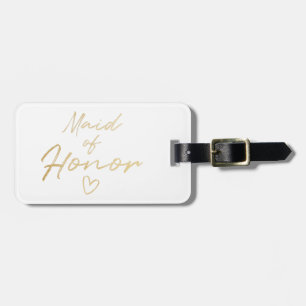 Maid of Honor - Gold faux foil Luggage Tag