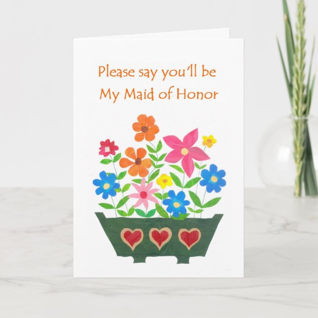 Maid of Honor Invitation Card (Front)