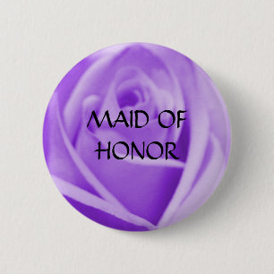 MAID OF HONOR - lavender rose button
