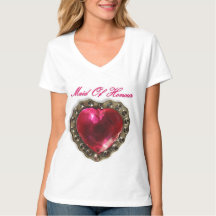 Maid Of Honor Pink Heart T-Shirt