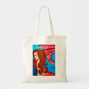 Maid of Honor redheaded red-tail mermaid Tote Bag
