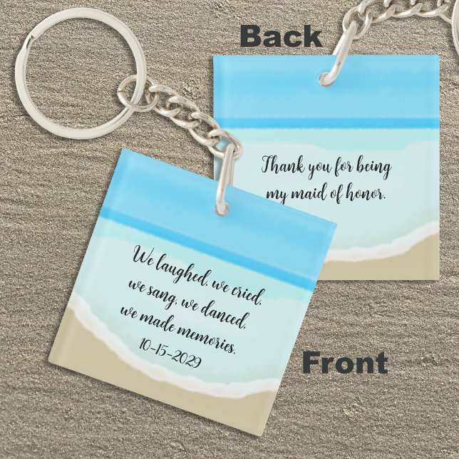 Maid of Honor Thank You Beach Keychain (Creator Uploaded)