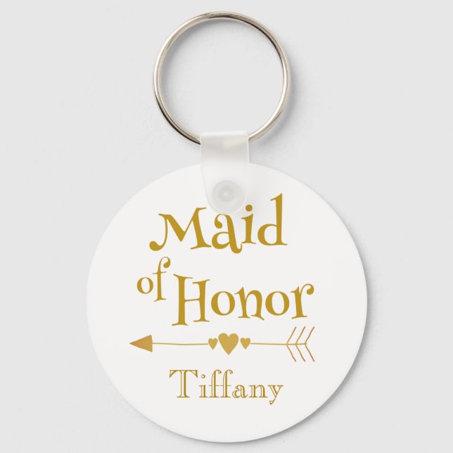 Maid of Honor Wedding Gifts Key Ring (Front)