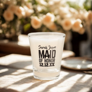 Maid of Honor Wedding Proposal Gift Shot Glass