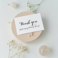 Maid of Honor White Wedding Thank You