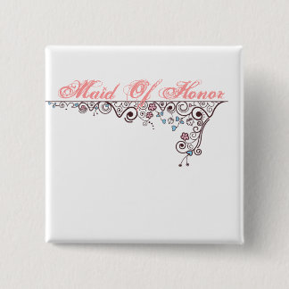 Maid Of Honour 15 Cm Square Badge