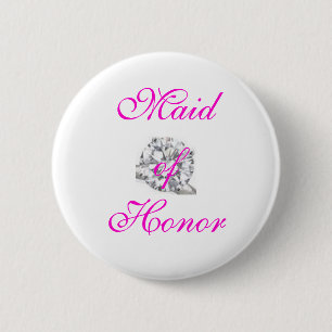 Maid of Honour 6 Cm Round Badge