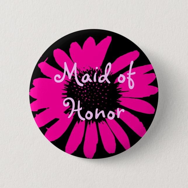 Maid of Honour 6 Cm Round Badge (Front)