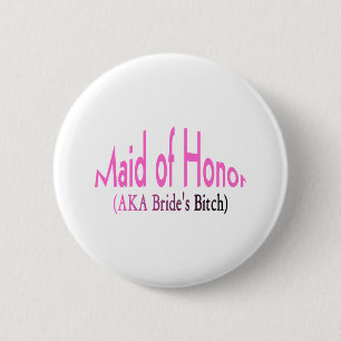 Maid Of Honour 6 Cm Round Badge