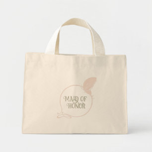Maid Of Honour Art Nouveau Blush Pink Butterfly Mini Tote Bag