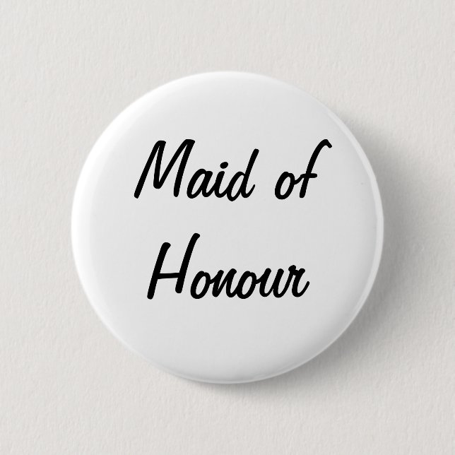 'Maid of Honour' Badge (Front)