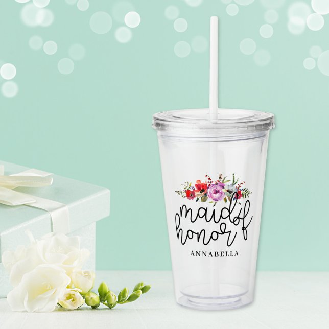 Maid of honour Bouquet Acrylic Tumbler (Creator Uploaded)