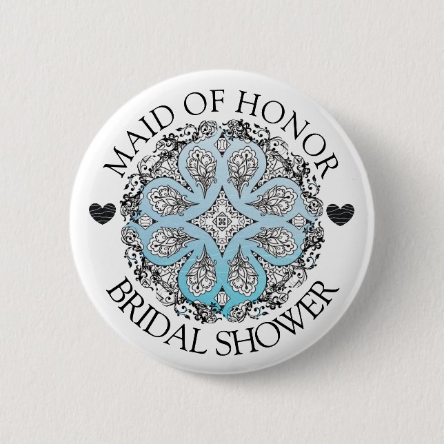 Maid of Honour Bridal Shower button (Front)