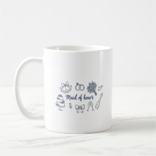 Maid of Honour Bridesmaid Bridal Party Wedding Coffee Mug