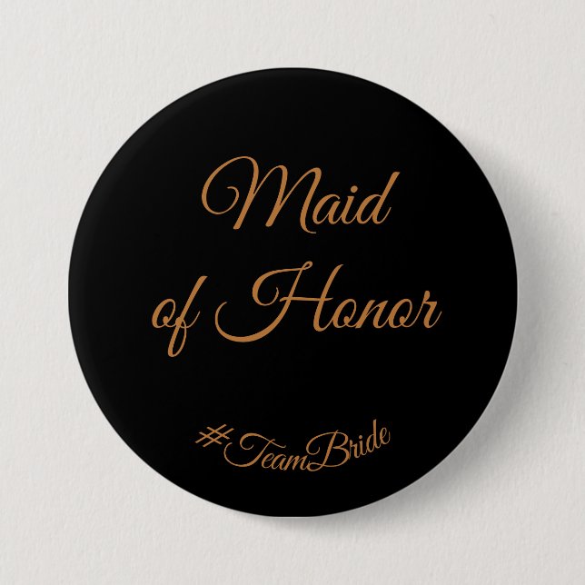 Maid of Honour Button PIn (Front)