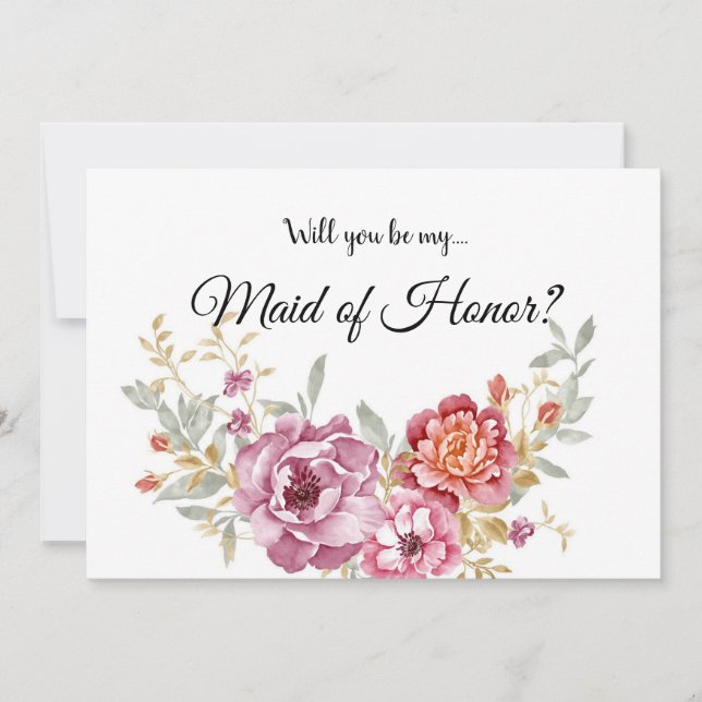 Maid of Honour Card (Front)