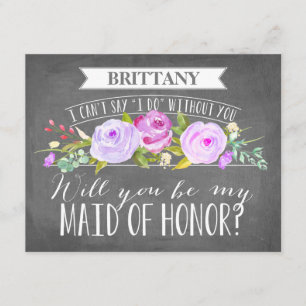 Maid Of Honour Card   Bridesmaid