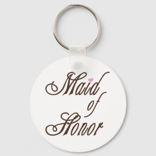 Maid of Honour Classy Browns Key Ring