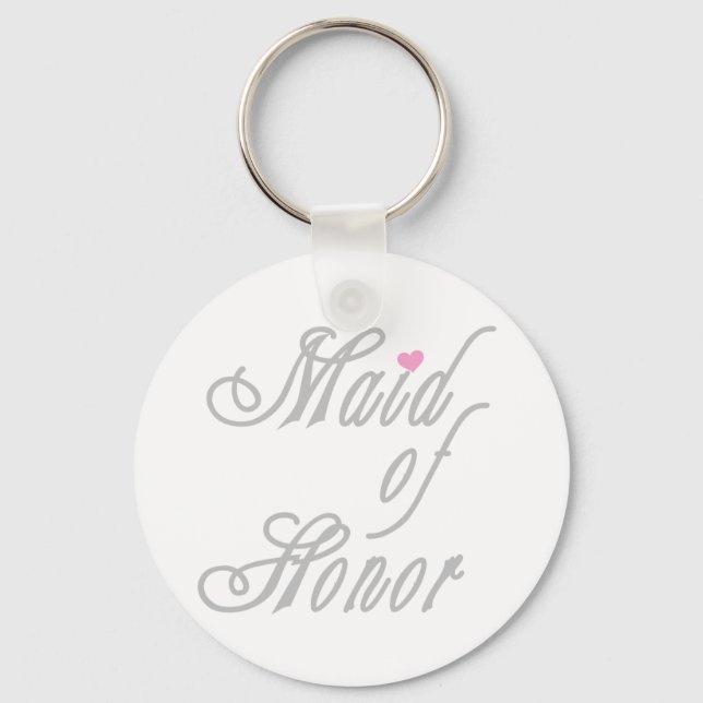 Maid of Honour Classy Greys Key Ring (Front)