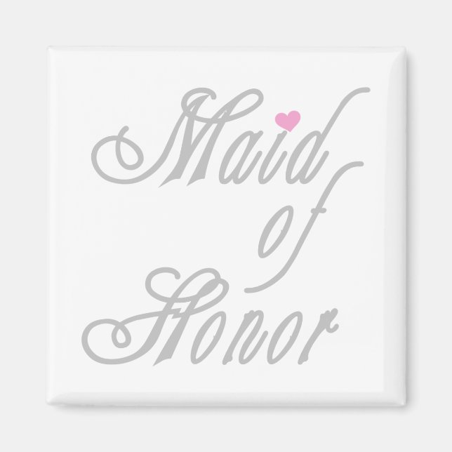 Maid of Honour Classy Greys Magnet (Front)