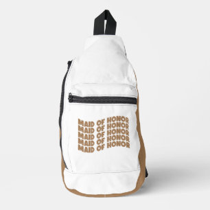 Maid of Honour Compact Light Brown White Sling Bag