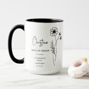 Maid of Honour Cosmos (OCT) Birth Flower Gift Mug
