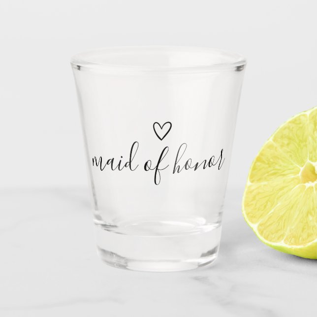 Maid of Honour | Customisable Script Name Shot Glass (Front)