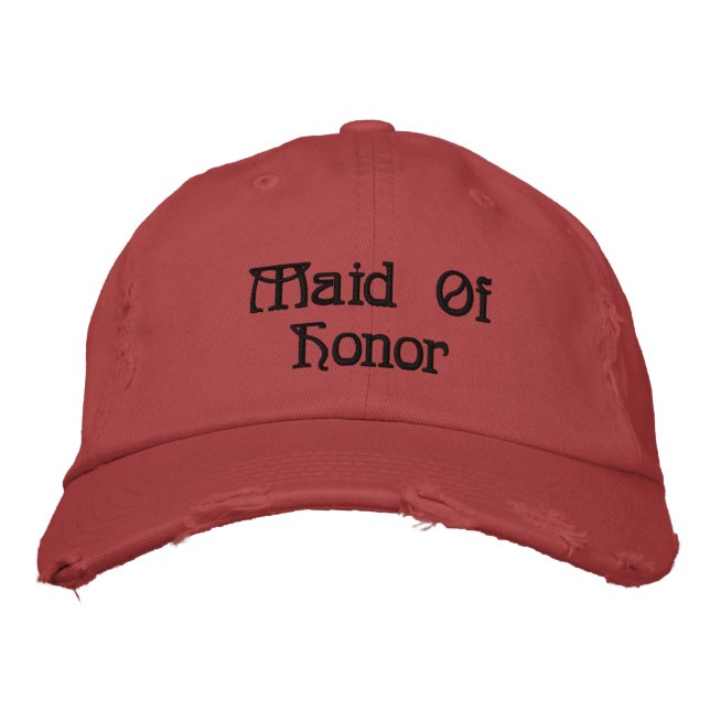 Maid Of Honour Embroidered Hat (Front)
