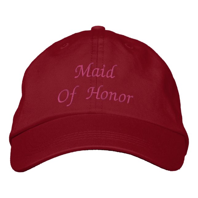 Maid Of Honour Embroidered Hat (Front)
