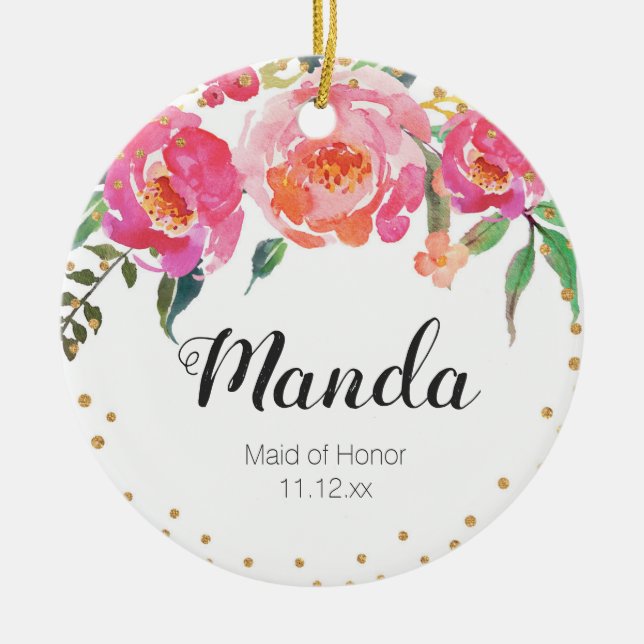 Maid of Honour Floral Ornament (Front)
