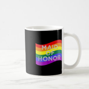Maid Of Honour Gay Pride Rainbow Flag Wedding Part Coffee Mug