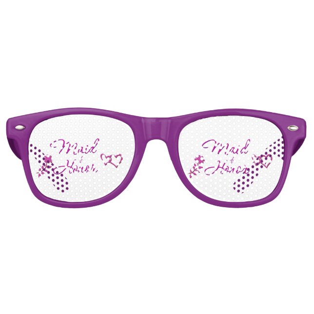 Maid of Honour Glitter Retro Sunglasses (Front)