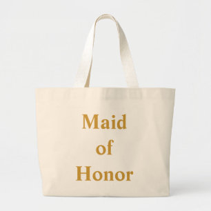 Maid of Honour Gold Large Tote Bag