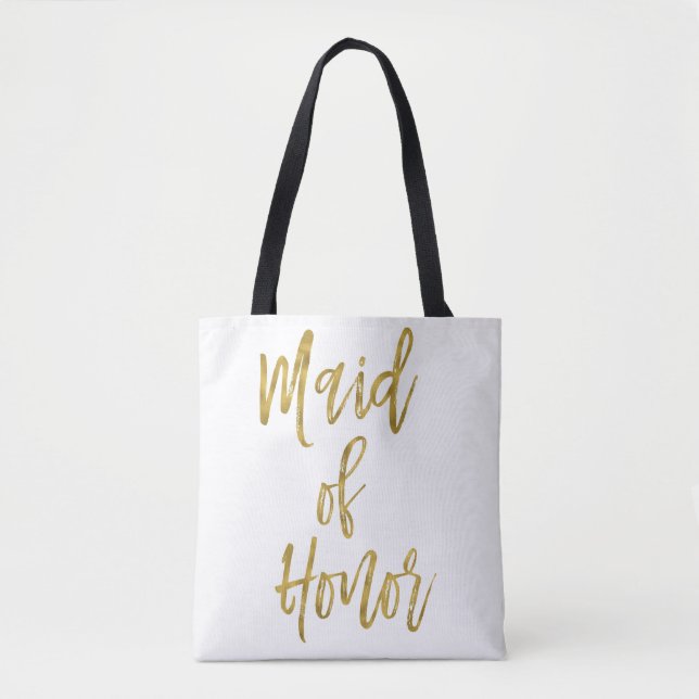 Maid of Honour Gold Wedding Bag (Front)
