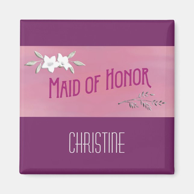 Maid of Honour Magenta Magnet (Front)