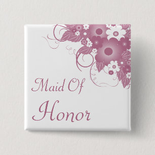 Maid Of Honour Mauve Bouquet Button