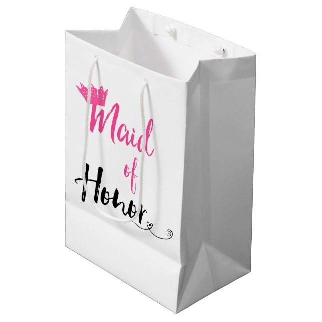 "Maid of Honour" Medium Gift Bag (Front Angled)