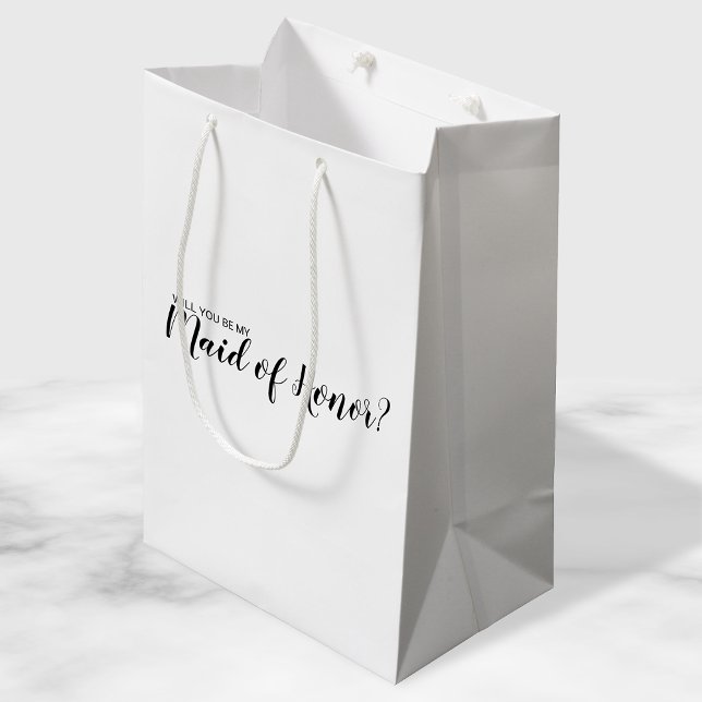 Maid of Honour Modern Proposal Medium Gift Bag (Creator Uploaded)