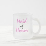 Maid of Honour Mug<br><div class="desc">Frosted glass Maid of Honour mug is great for wedding parties. Find matching bride,  bridesmaid,  matron of honour,  and flower girl mugs in our store now.</div>