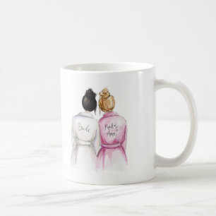 Maid of Honour? Mug Black Bun Bride Dk Blonde Maid