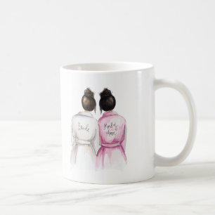 Maid of Honour? Mug Brunette Bride Black Bun Maid