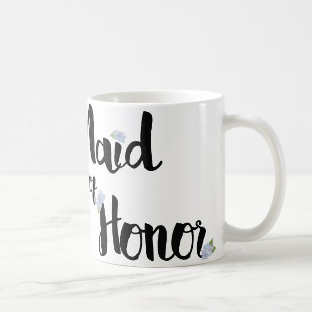 Maid of Honour Mug - Purple Hydrangeas (Right)