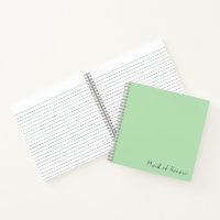 Maid of Honour Notebook (Sage Green)