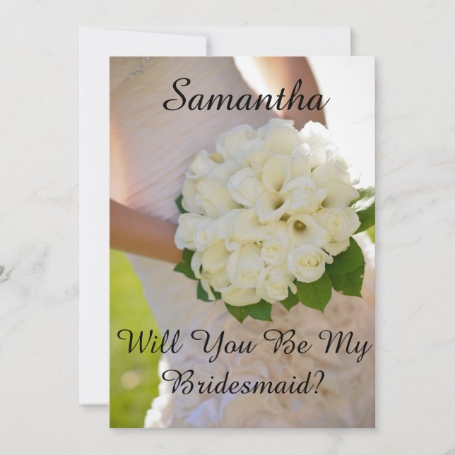 Maid of Honour Or Bridesmaid Invitation (Front)
