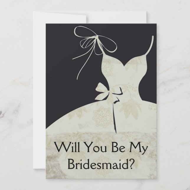 Maid of Honour Or Bridesmaid Invitation (Front)