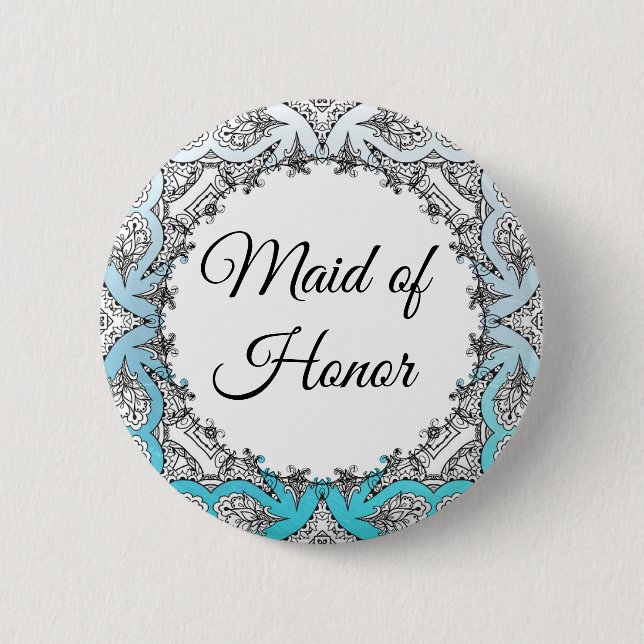 Maid of Honour Party  button (Front)