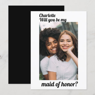 Maid of Honour Photo Wedding Personalised Invitation