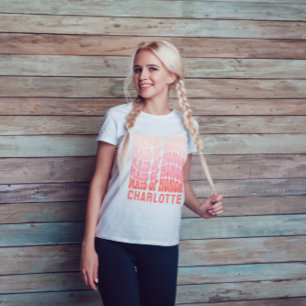 Maid of honour Pink modern girly retro 60's simple T-Shirt