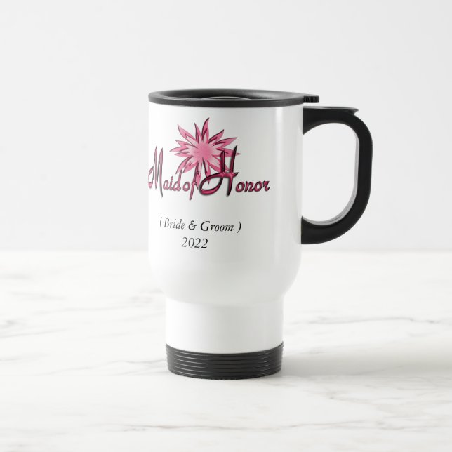 Maid of Honour Pink Travel Mug (Right)
