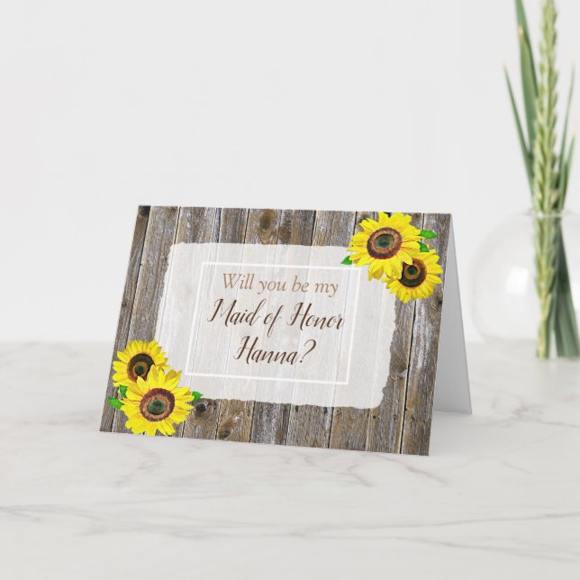 Maid of Honour Proposal Card (Front)